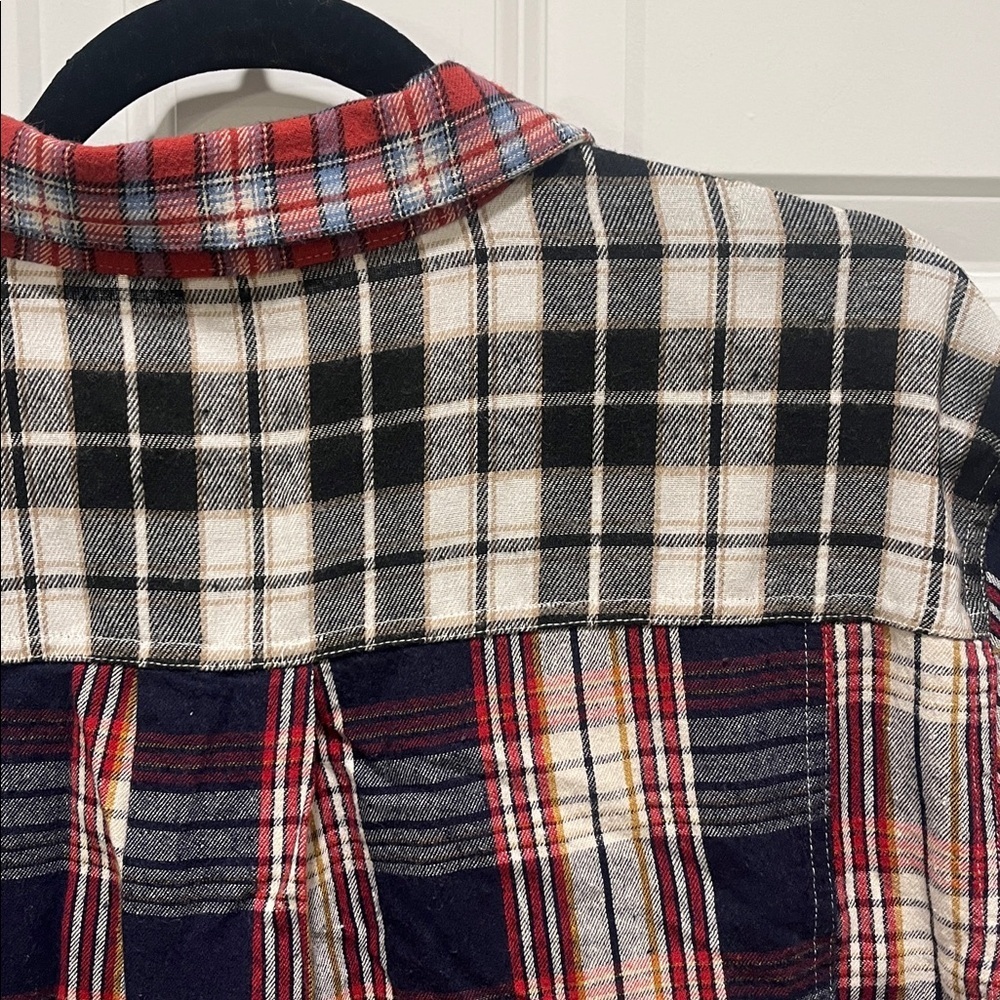 MULTIPLES mixed plaid flannel patchwork multi pri… - image 10